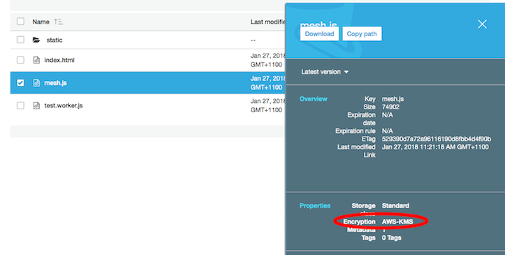 Encrypted AWS